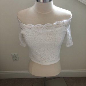 White Off The Shoulder Lace